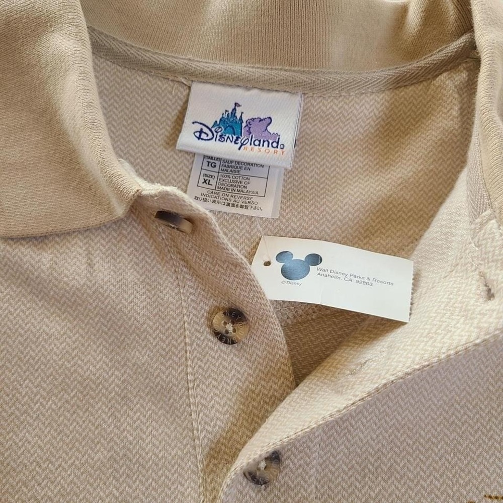 Disneyland Resort Polo Shirt Extra Large XL Tan First Place Est. 1955 - Picture 3 of 6